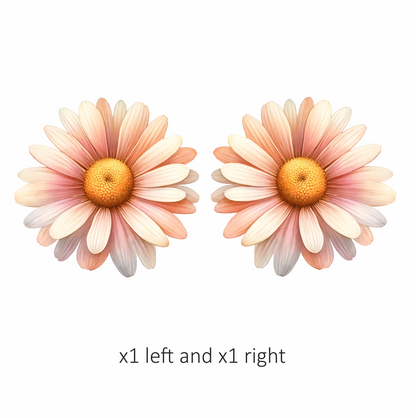 Pink White Yellow Daisy Flower Vinyl Sticker Decal