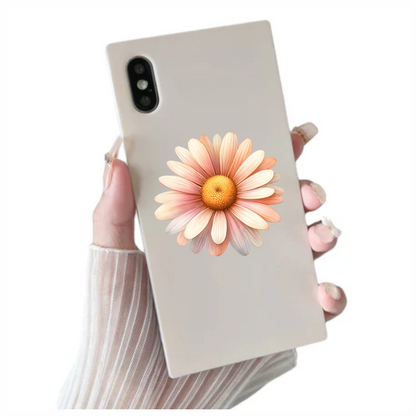 Pink White Yellow Daisy Flower Vinyl Sticker Decal