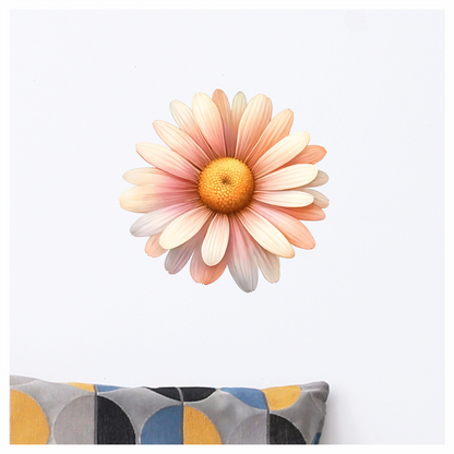 Pink White Yellow Daisy Flower Vinyl Sticker Decal