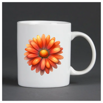 Orange Flower Petals Nature Blossom Vinyl Sticker Decal