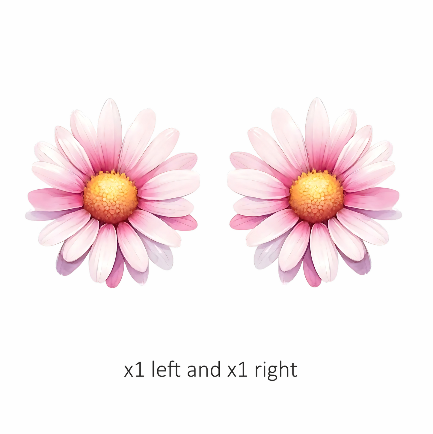 Pink White Daisy Flower Bloom Vinyl Sticker Decal