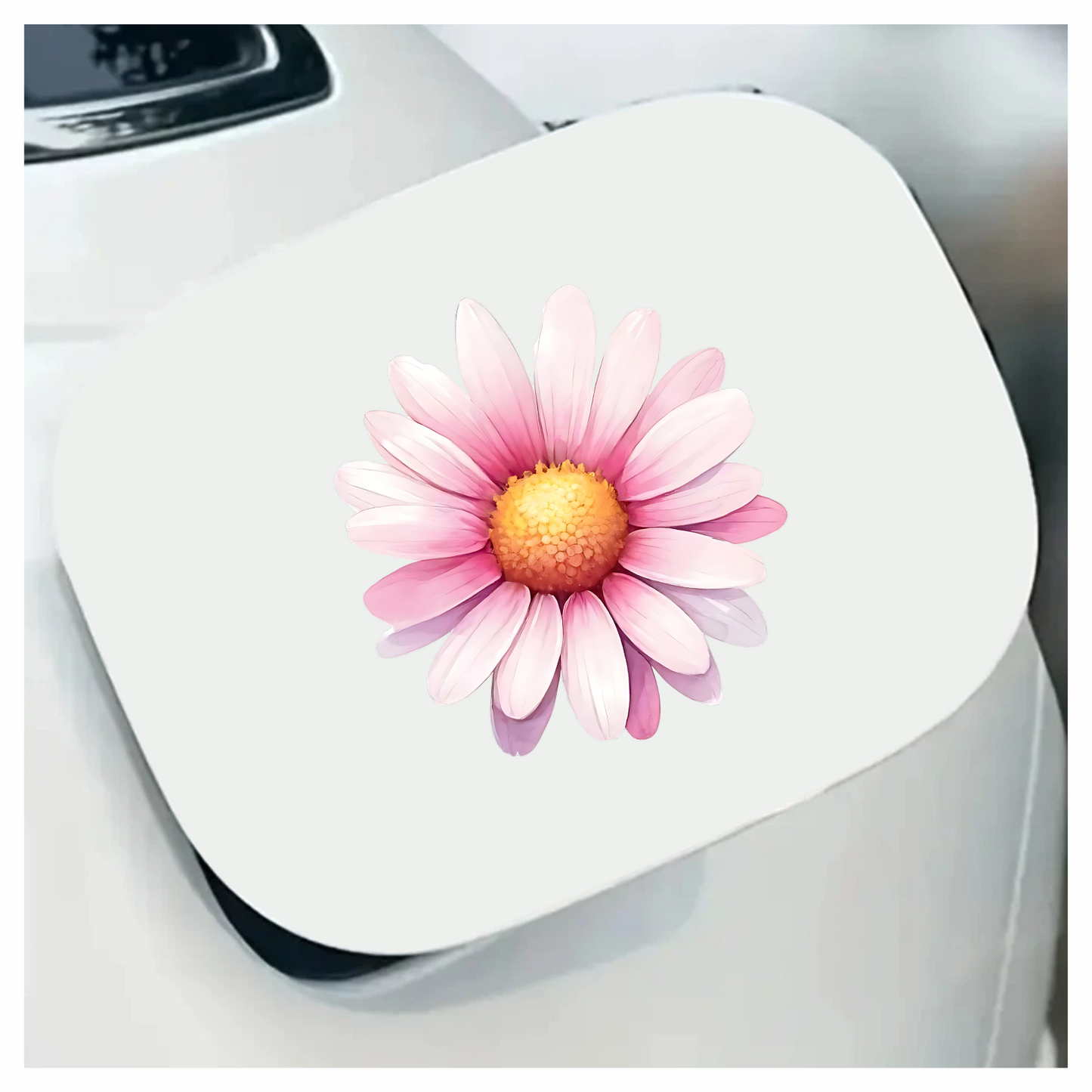 Pink White Daisy Flower Bloom Vinyl Sticker Decal