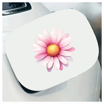 Pink White Daisy Flower Bloom Vinyl Sticker Decal