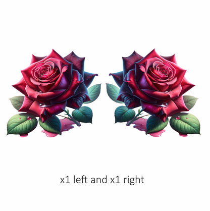 Crimson Red Rose Flower Vinyl Sticker Decal