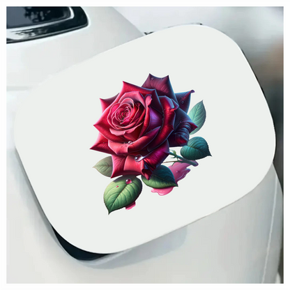 Crimson Red Rose Flower Vinyl Sticker Decal