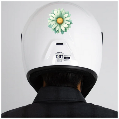 Bright Green Daisy Flower Vinyl Decal Sticker