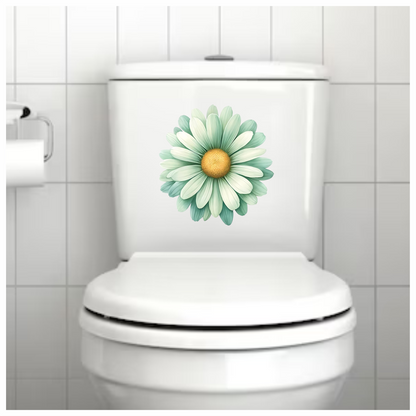 Bright Green Daisy Flower Vinyl Decal Sticker