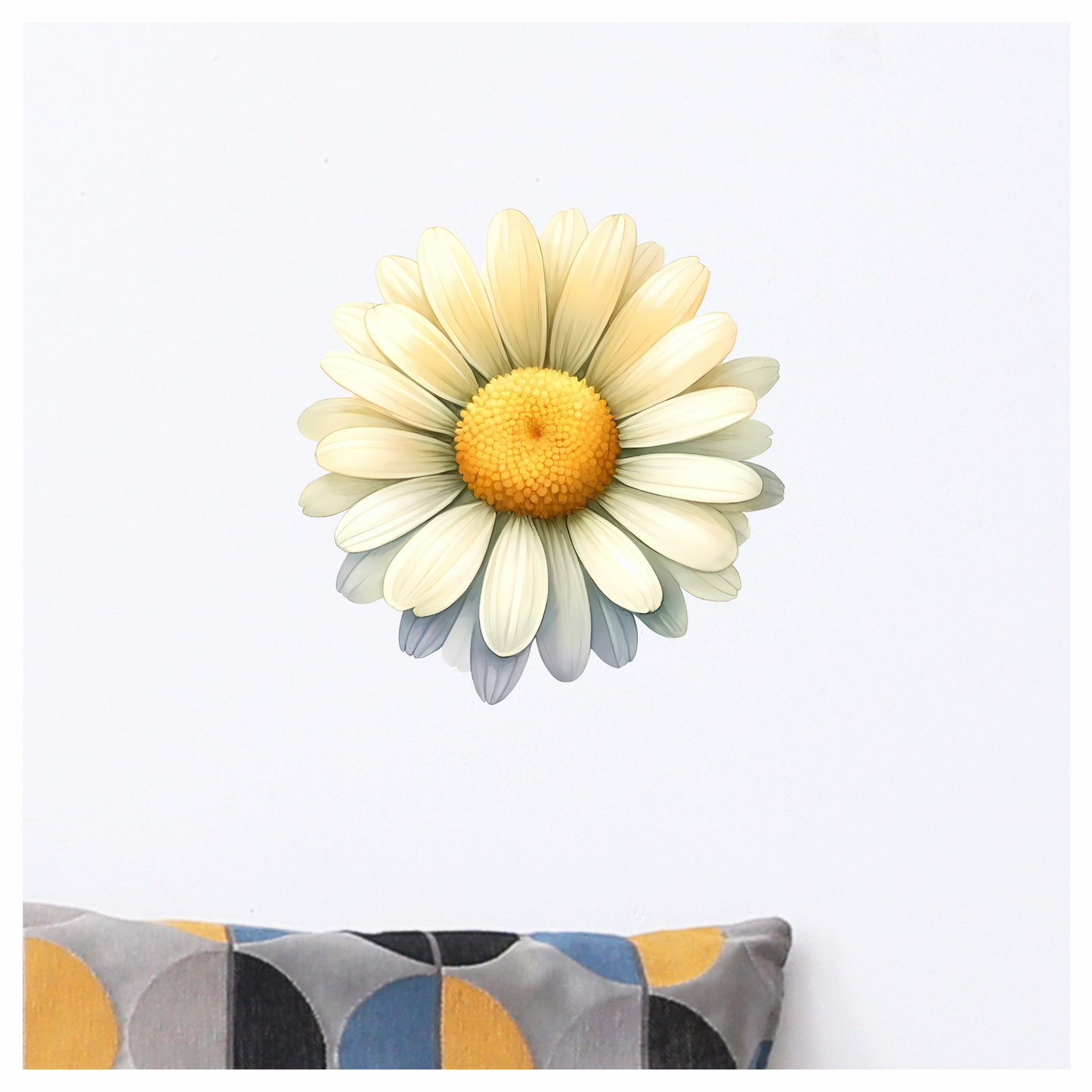 White Yellow Daisy Flower Bloom Vinyl Sticker Decal