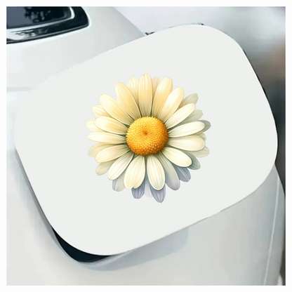 White Yellow Daisy Flower Bloom Vinyl Sticker Decal
