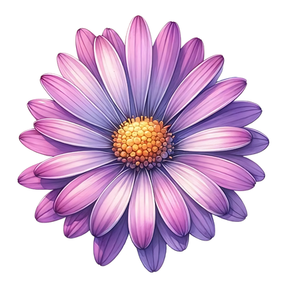 Purple Daisy Flower Closeup Vinyl Sticker Decal