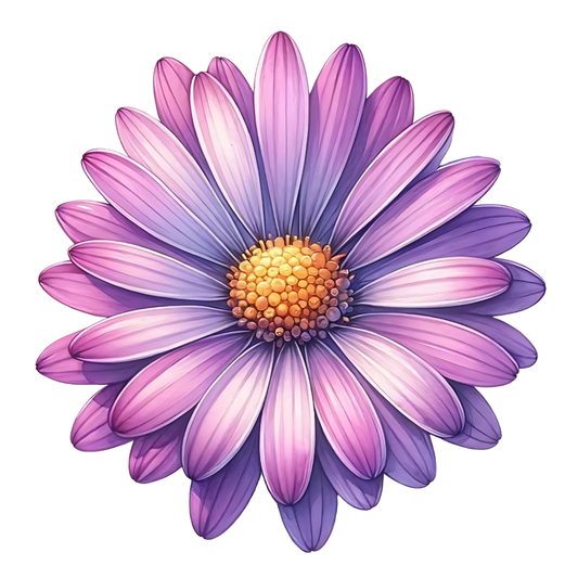 Purple Daisy Flower Closeup Vinyl Sticker Decal