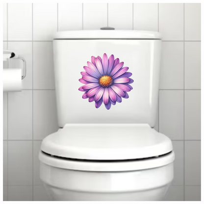 Purple Daisy Flower Closeup Vinyl Sticker Decal