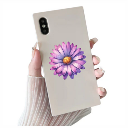 Purple Daisy Flower Closeup Vinyl Sticker Decal