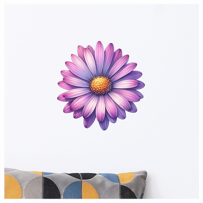 Purple Daisy Flower Closeup Vinyl Sticker Decal