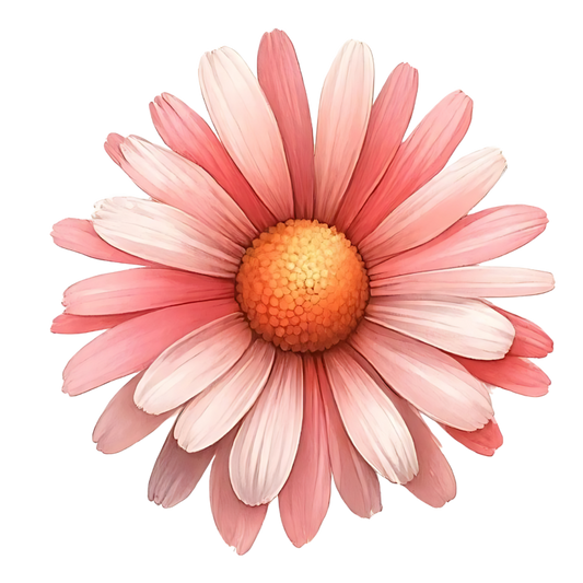 Pink Flower Petals Circle Vinyl Sticker Decal