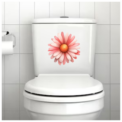 Pink Flower Petals Circle Vinyl Sticker Decal