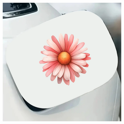 Pink Flower Petals Circle Vinyl Sticker Decal