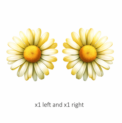 Yellow White Daisy Flower Nature Vinyl Sticker Decal