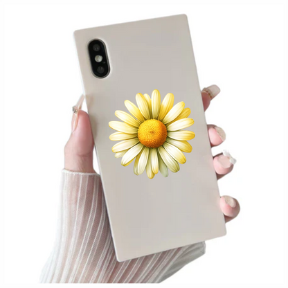 Yellow White Daisy Flower Nature Vinyl Sticker Decal