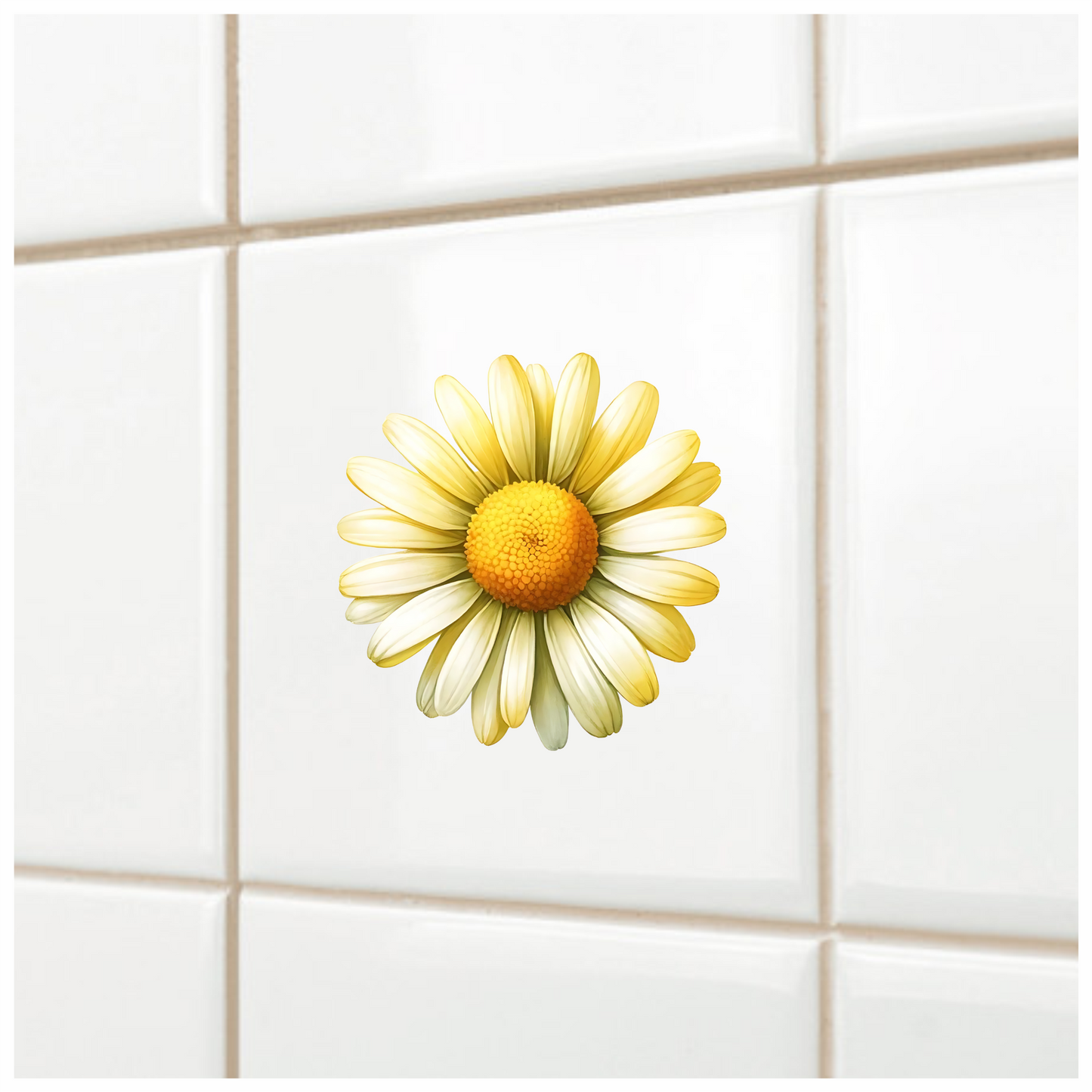 Yellow White Daisy Flower Nature Vinyl Sticker Decal