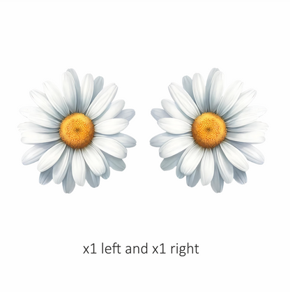 White Yellow Daisy Flower Bloom Vinyl Sticker Decal