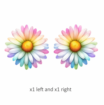Rainbow Daisy Flower Nature Bright Vinyl Sticker Decal