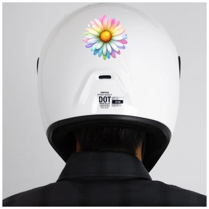 Rainbow Daisy Flower Nature Bright Vinyl Sticker Decal