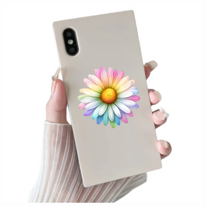 Rainbow Daisy Flower Nature Bright Vinyl Sticker Decal