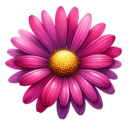 Pink Daisy Yellow Center Flower Vinyl Sticker Decal