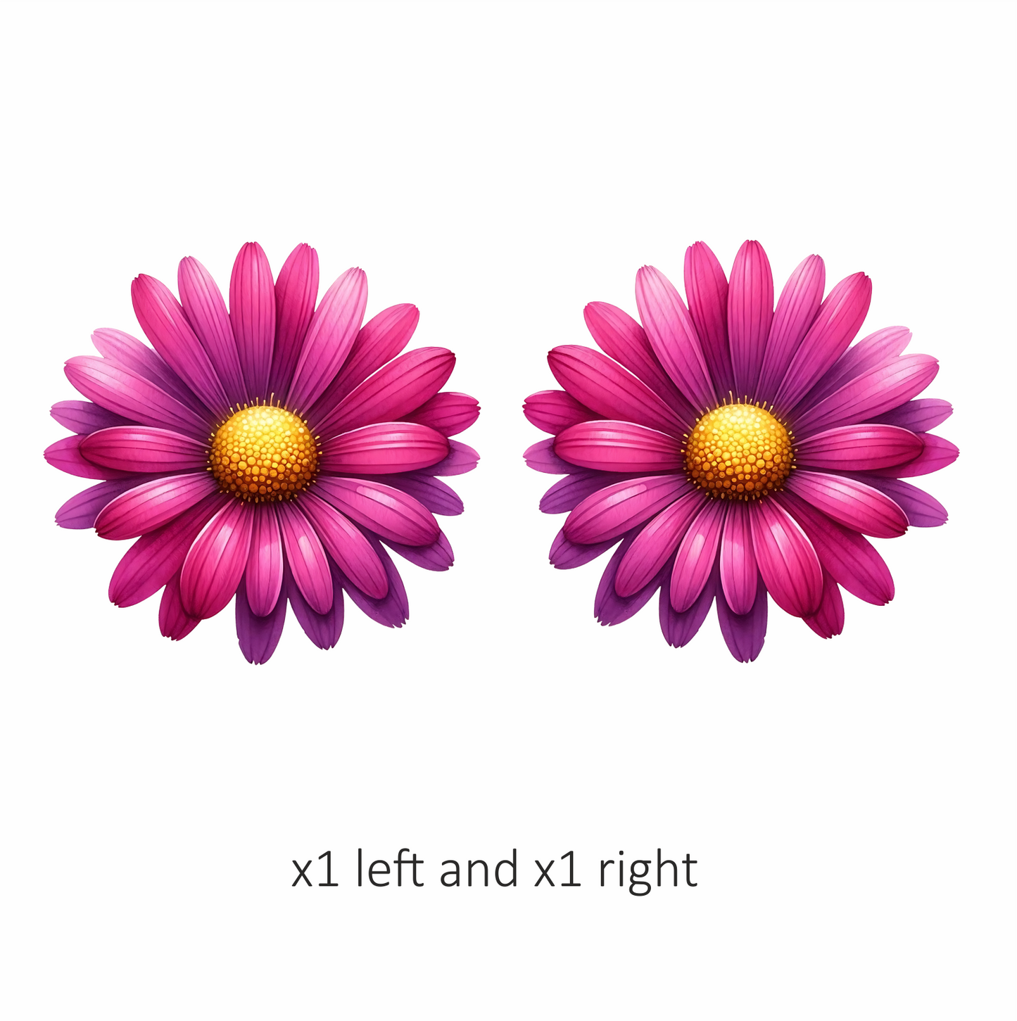 Pink Daisy Yellow Center Flower Vinyl Sticker Decal