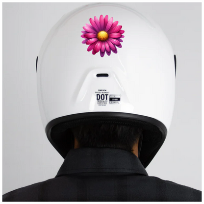 Pink Daisy Yellow Center Flower Vinyl Sticker Decal
