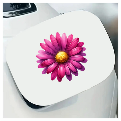 Pink Daisy Yellow Center Flower Vinyl Sticker Decal