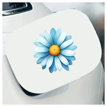 Blue White Daisy Flower Closeup Vinyl Sticker Decal