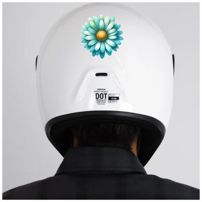 Blue Flower Yellow Center Nature Vinyl Sticker Decal
