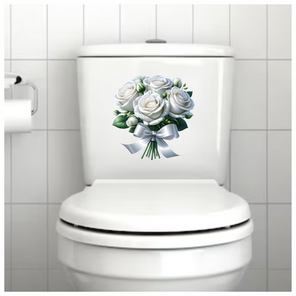 Pink Flower Bloom Round Center Vinyl Sticker Decal