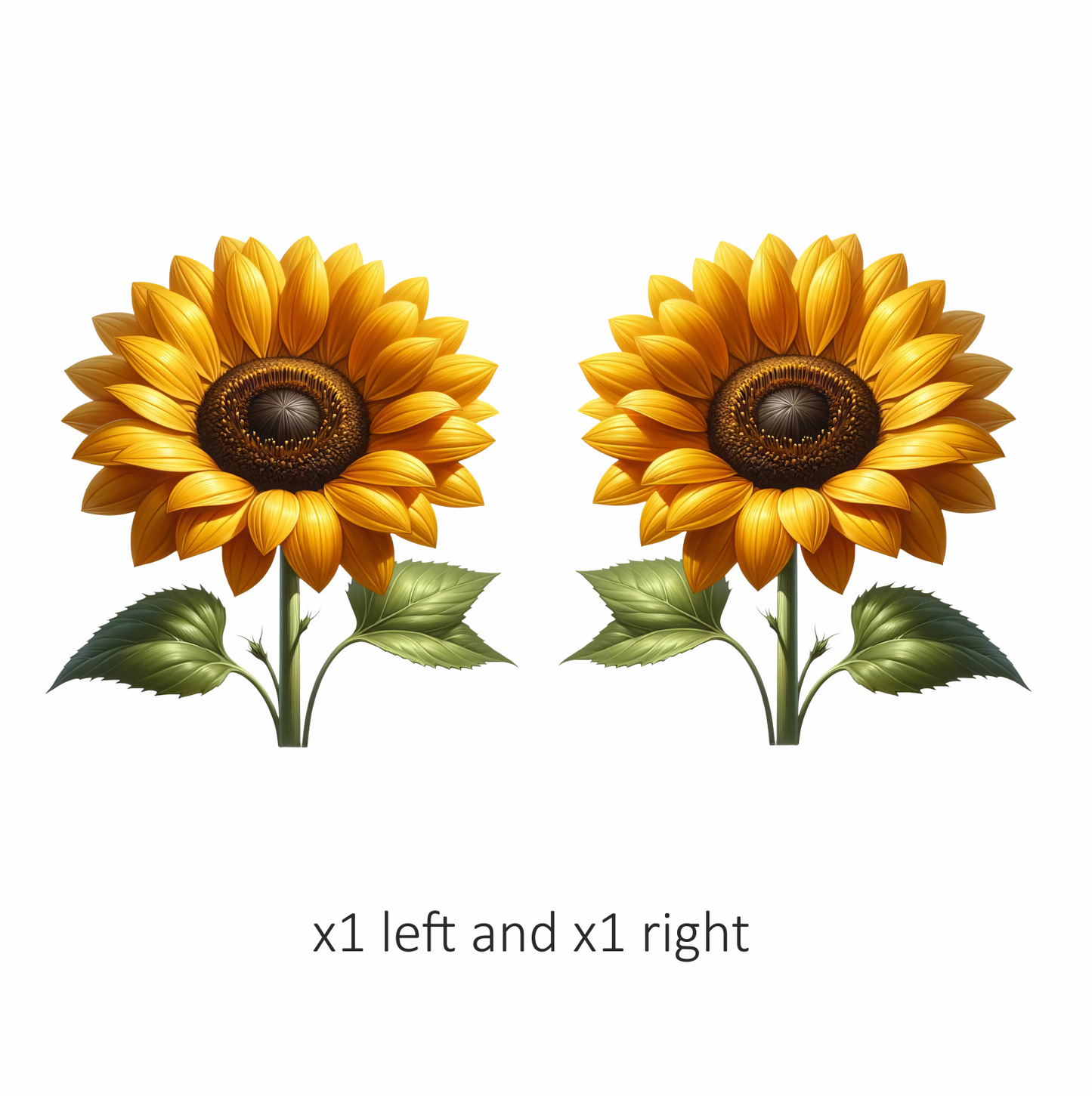 Yellow Sunflower Green Leaves Nature Plant Vinyl Sticker Decal