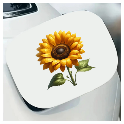 Yellow Sunflower Green Leaves Nature Plant Vinyl Sticker Decal