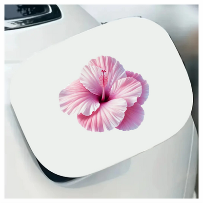 Pink Hibiscus Flower Closeup Vinyl Sticker Decal