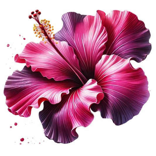 Pink Hibiscus Flower Bloom Vinyl Sticker Decal