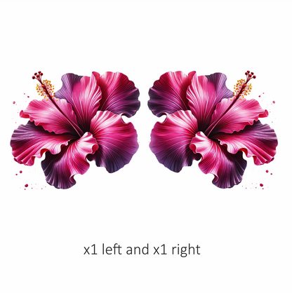 Pink Hibiscus Flower Bloom Vinyl Sticker Decal