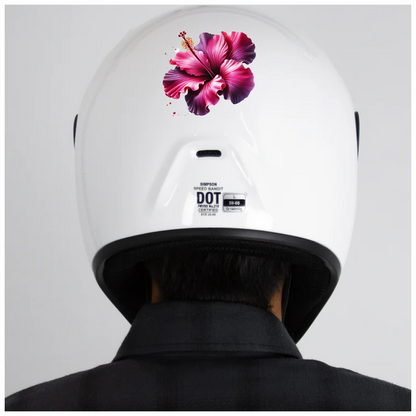 Pink Hibiscus Flower Bloom Vinyl Sticker Decal