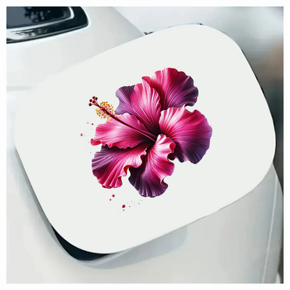 Pink Hibiscus Flower Bloom Vinyl Sticker Decal