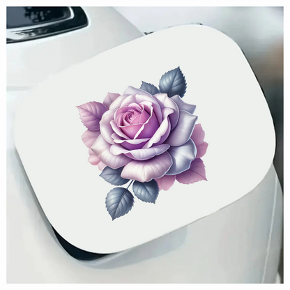 Purple Rose Leaves Floral Design Vinyl Sticker Decal