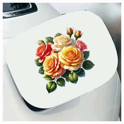 Red Rose White Rose Yellow Rose Leaves Vinyl Sticker Decal