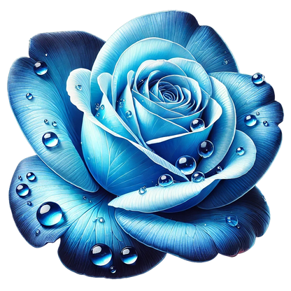 Blue Rose Sparkle Glow Beauty Vinyl Sticker Decal