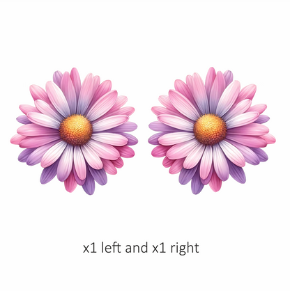 Pink Purple Daisy Flower Blossom Vinyl Sticker Decal