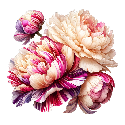 Pink White Cream Flowers Blossom Bloom Vinyl Sticker Decal