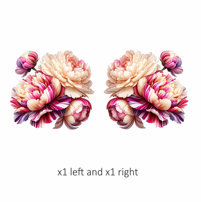 Pink White Cream Flowers Blossom Bloom Vinyl Sticker Decal