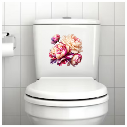 Pink White Cream Flowers Blossom Bloom Vinyl Sticker Decal