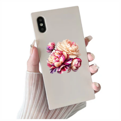Pink White Cream Flowers Blossom Bloom Vinyl Sticker Decal